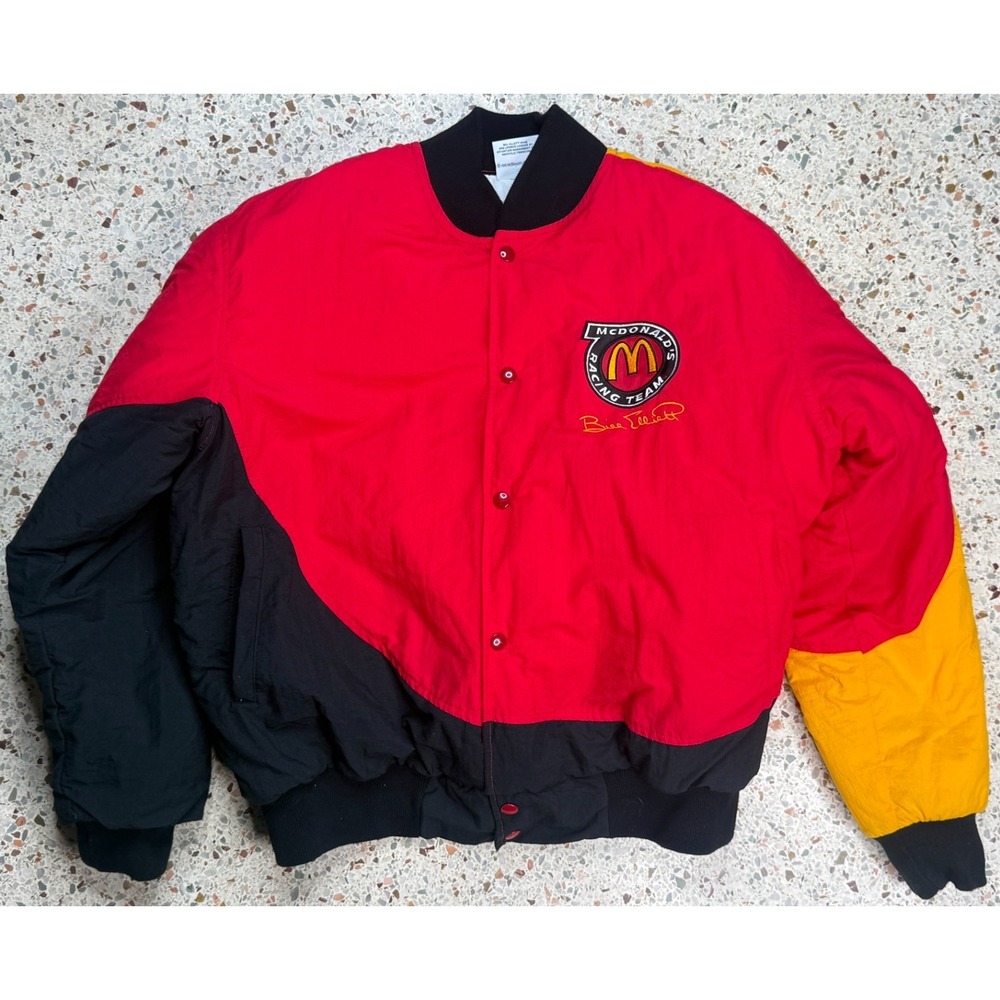 Kudzu Nascar Vtg Bill Elliott Mcdonald's‎ Racing Team Embroidered Jacket Size XL
